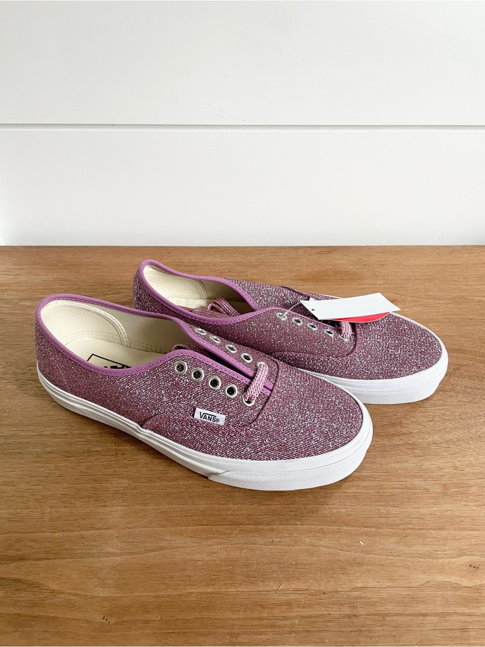 Vans Kids Low-Top Glitter Sneakers in Sparkling Purple